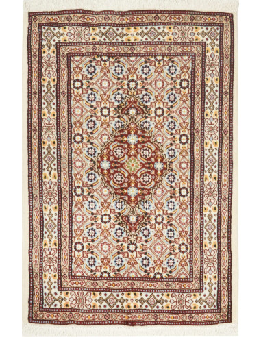 Moud 61x91 Cm Moud Persia Hand-carded Wool, Cotton