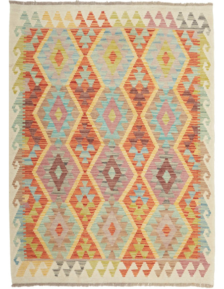 Kilim 127x173 Cm Kilim, Afghanistan, Lana Cardata A Mano,