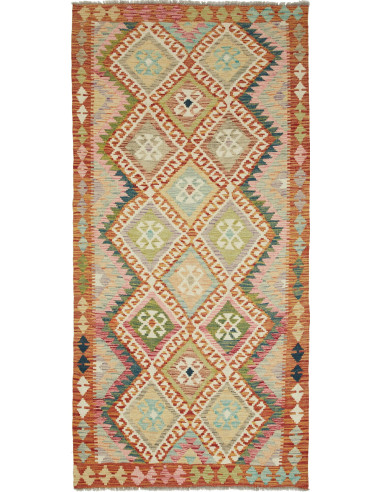 Kilim 101x210 Cm Kilim, Afghanistan, Hand-carded Wool,