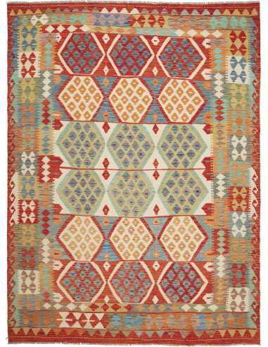 Kilim 177x238 Cm Afghan Kilim Hand-carded Wool
