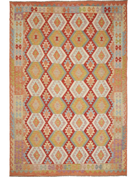 Kilim 197x293 Cm Kilim Afghanistan Lana Cardata A Mano