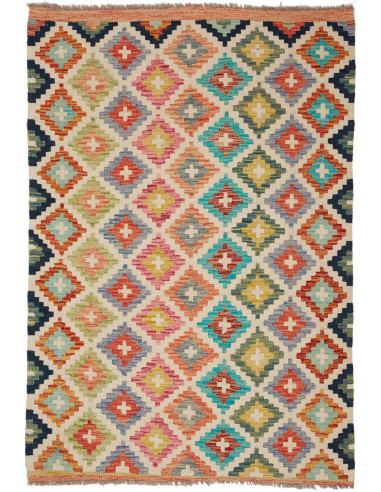 Kilim 99x150 Cm Kilim, Afghanistan, Lana Cardata A Mano