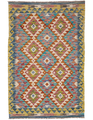 Kilim 100x152 Cm Kilim Afghanistan Hand-carded Wool Cotton