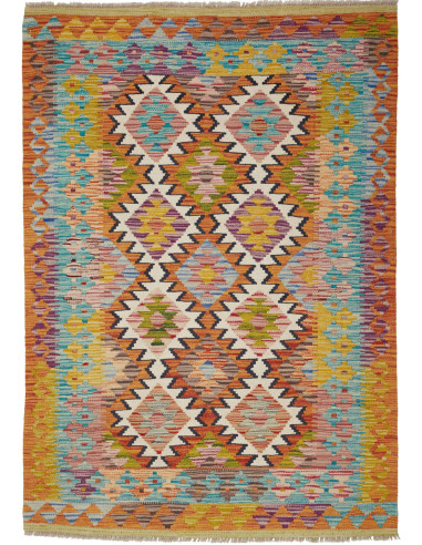 Kilim 104x150 Cm Kilim, Afghanistan, Lana Cardata A Mano,