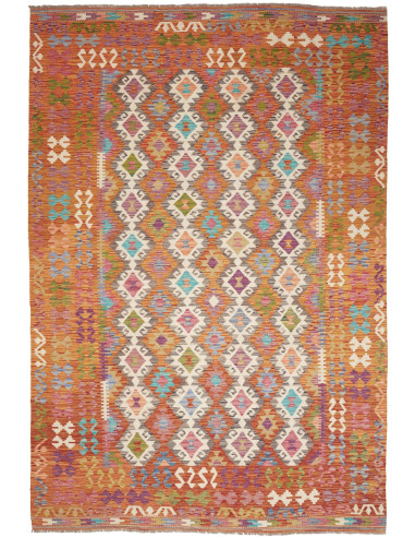 Kilim 201x298 Cm Kilim Afghanistan Hand-carded Wool Cotton