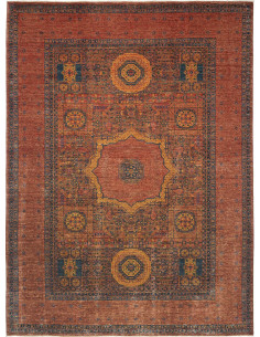 Mamlouk 215x293 Cm Mamlouk Pakistan, Lana Cardata A Mano,