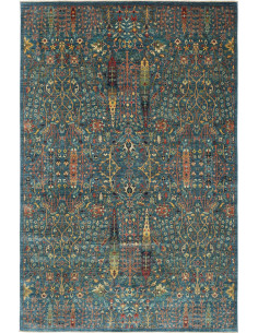 Tappeto Shahi Fine Pakistan 198x299 Blu Petroli