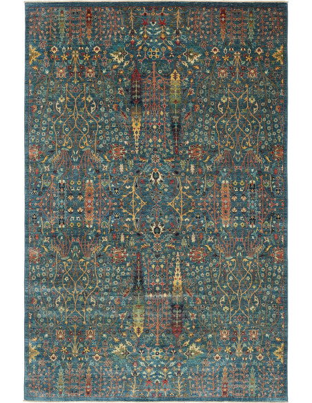 Tappeto Shahi Fine Pakistan 198x299 Blu Petroli