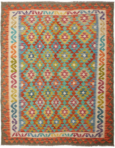 Kilim 156x198 Cm Kilim Afghanistan, Lana Cardata A Mano