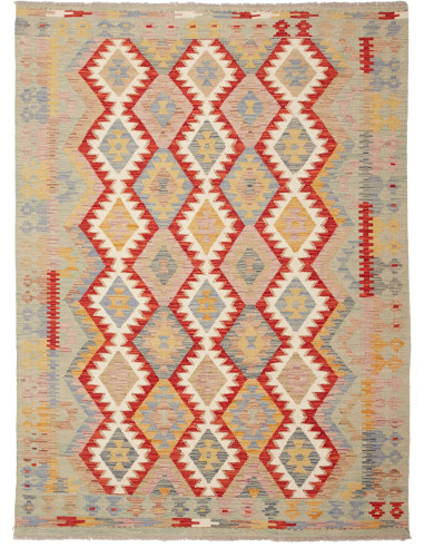 Kilim 150x201 Cm Kilim, Afghanistan, Lana Cardata A Mano