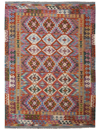 Kilim 157x207 Cm Kilim Afghanistan Hand-carded Wool (warp
