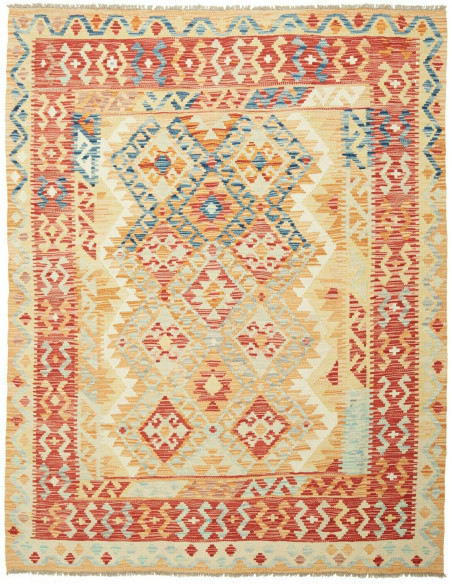 Kilim 156x198 Cm Kilim, Afghanistan, Lana Cardata A Mano