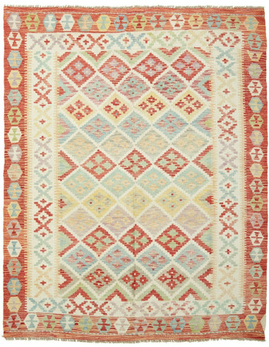Kilim 157x195 Cm Afghan Kilim. Hand-carded Wool (cotton