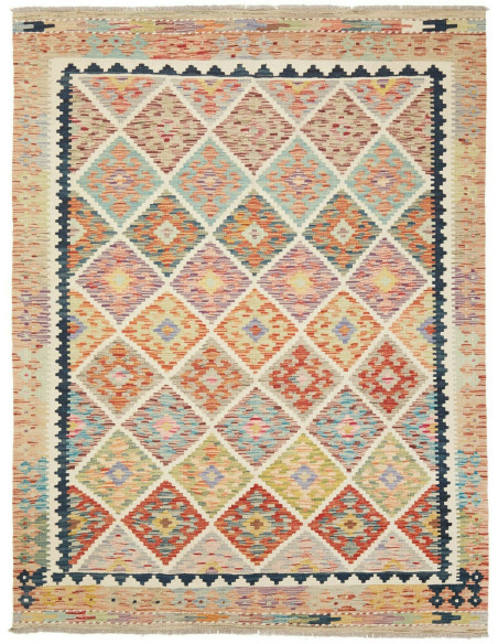Kilim 148x215 Cm Kilim, Afghanistan, Lana Cardata A Mano