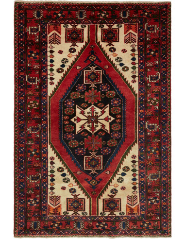 136x203 Cm Caucasian, Geometric Medallion, Wool On Cotton,