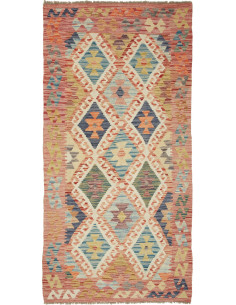 Kilim 104x210 Cm Kilim Afghanistan Hand-carded Wool Cotton