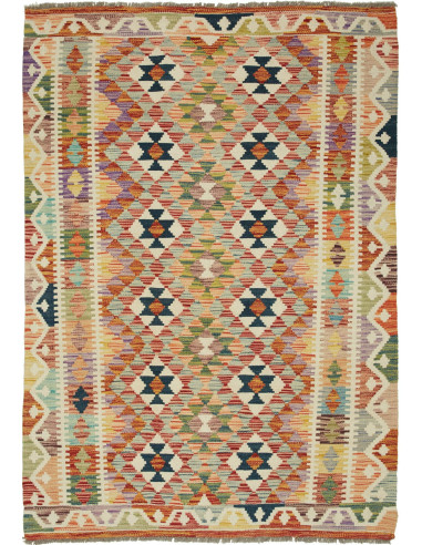 Kilim 124x177 Cm Kilim Afghanistan Lana Cardata A Mano