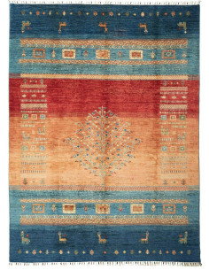 Tappeto Siva Pakistan 210x284 Blu Notte Rosso T