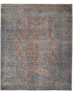 Tappeto Mamlouk Pakistan 254x301 Blu Petrolio T