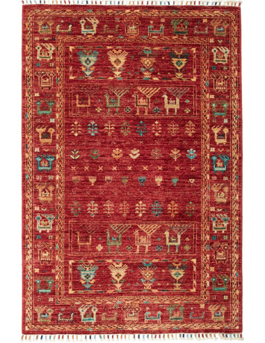 Rubin 101x151 Cm Rubin, Pakistan, Hand-carded Wool (warp: