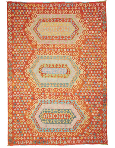 Kilim 203x290 Cm Kilim, Afghanistan, Lana Cardata A Mano