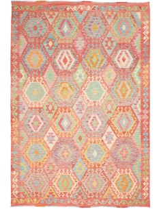 Kilim 201x287 Cm Kilim, Afghanistan, Lana Cardata A Mano