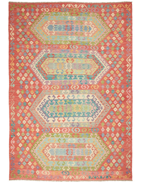 Kilim 208x301 Cm Kilim, Afghanistan, Lana Cardata A Mano