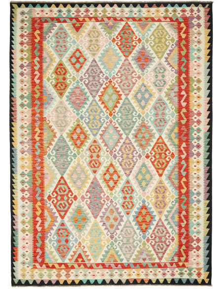 Kilim 208x291 Cm Kilim, Afghanistan, Lana Cardata A Mano,