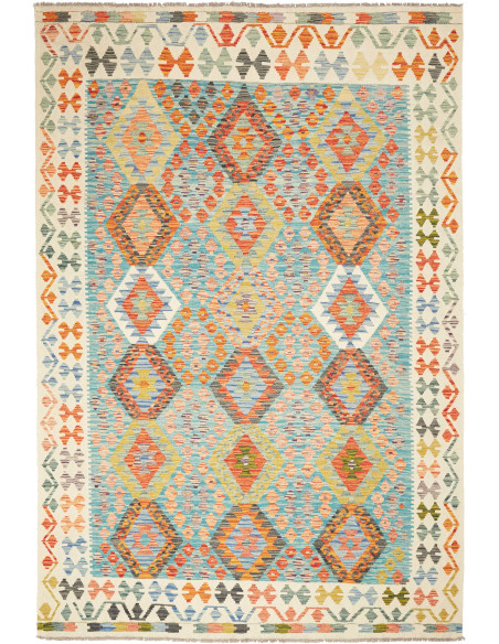 Kilim 204x306 Cm Kilim, Afghanistan, Lana Cardata A Mano