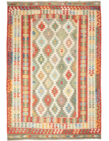 Kilim 205x290 Cm Kilim Afghan. Hand-carded Wool (warp:
