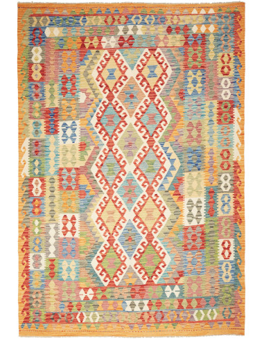 Kilim 200x292 Cm Kilim Afghanistan Lana Cardata A Mano