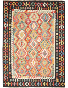 Kilim 209x287 Cm Kilim Afghanistan, Hand-carded Wool, Cotton