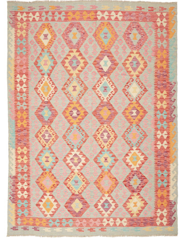 Kilim 177x246 Cm Kilim Afghano, Lana Cardata A Mano,