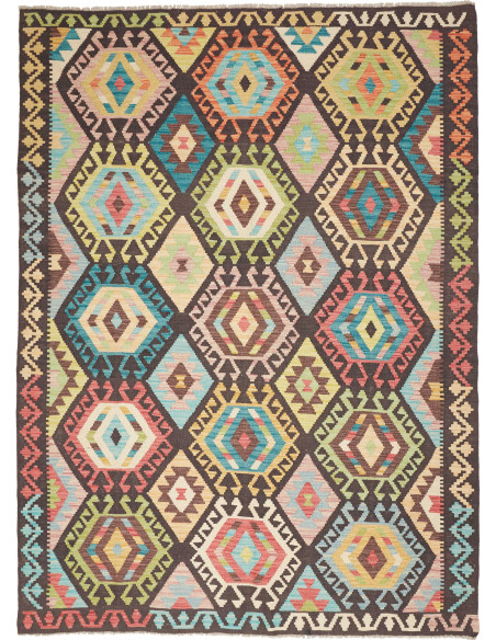 Kilim 174x238 Cm Kilim Afghanistan Lana Cardata A Mano