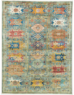 Tribal 151x199 Cm Tribal, Pakistan, Lana Cardata A Mano