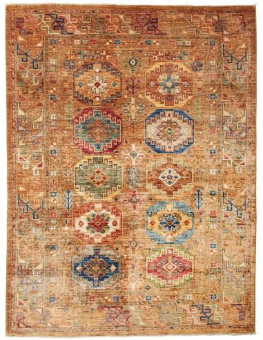 Rug Tribal Pakistan 149x202 Earthy Brown Gold
