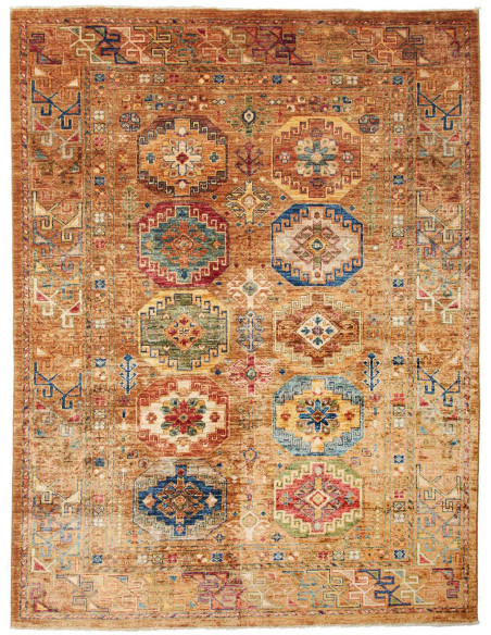 Rug Tribal Pakistan 149x202 Earthy Brown Gold