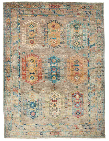 Tappeto Tribal Pakistan 148x200 Grigio-marrone