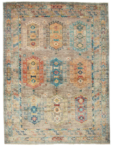 Rug Tribal Pakistan 148x200 Grey-brown Turquois