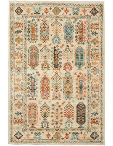 Tribal 126x189 Cm Tribal, Pakistan, Lana Cardata A Mano,