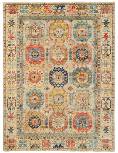 Tappeto Tribal Pakistan 147x197 Beige Di Verde