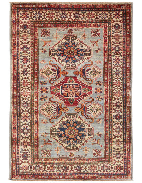 Kazak Fine 125x181 Cm Kazak Fine, Pakistan, Hand-carded Wool