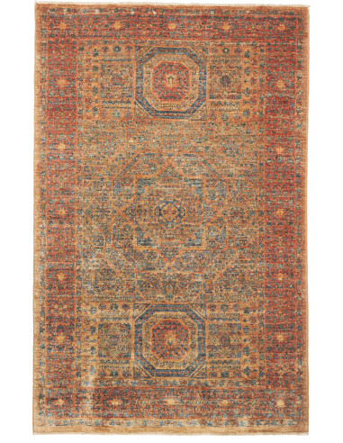 Tappeto Mamlouk Pakistan 100x158 Ruggine Oro