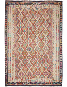 Kilim 198x294 Cm Kilim, Afghanistan, Lana Cardata A Mano