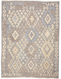Kilim 152x200 Cm Kilim Afghano, Lana Cardata A Mano (ordito:
