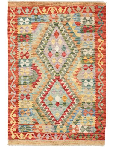 Kilim 104x150 Cm Kilim Afghanistan, Hand-carded Wool (warp: