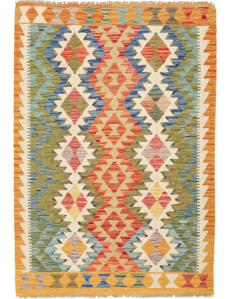 Kilim 103x146 Cm Kilim Afghanistan Hand-carded Wool (warp: