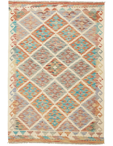 Kilim 98x144 Cm Kilim, Afghanistan, Lana Cardata A Mano