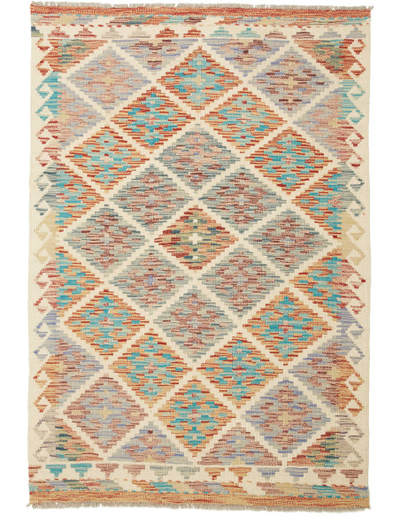 Kilim 98x144 Cm Kilim, Afghanistan, Lana Cardata A Mano