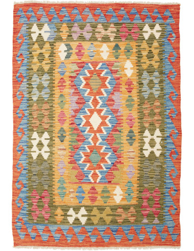 Kilim 99x143 Cm Kilim Afghanistan Lana Cardata A Mano Cotone